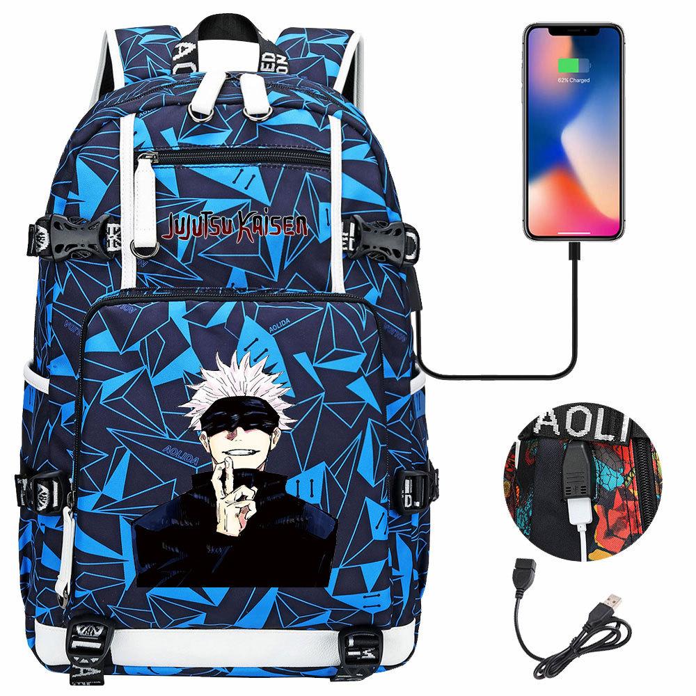Рюкзак с USB-наушниками с принтом Jujutsu Kaisen
