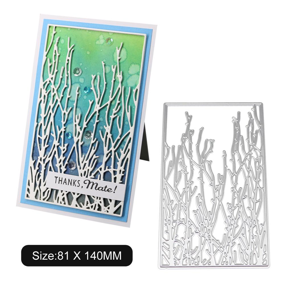 Rectangular Frame Coral Metal Silvery Stencil Embossing Cutting Dies For Diy Scrapbooking Paper Album Cards Making