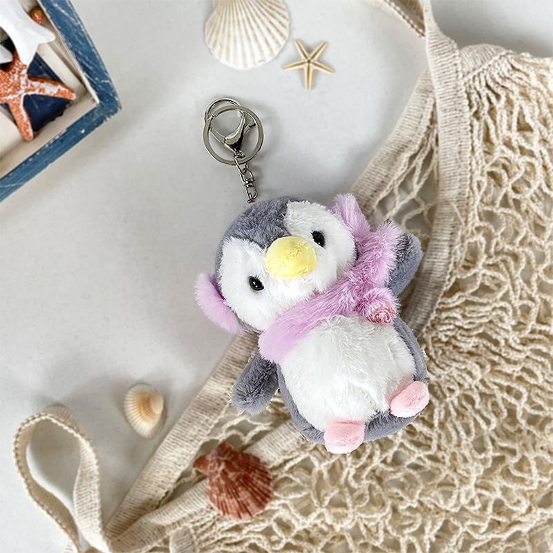 Мультяшный кавайный плюшевый шарф пингвин брелки креативный милый пингвин кулон брелоки рюкзаки украшения аксессуары подарки