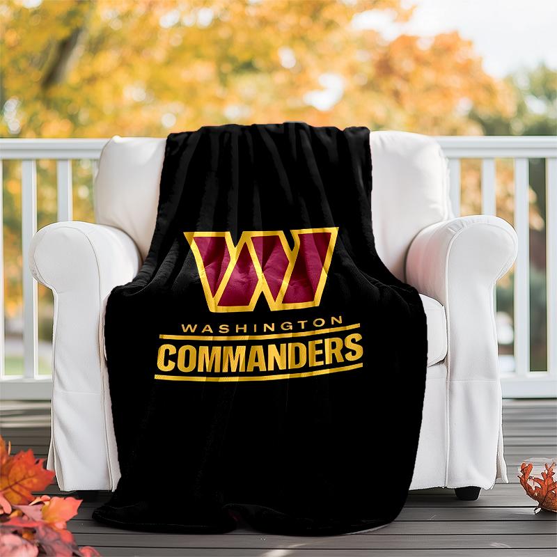 Washington Commanders printed blanket—lightweight,soft,warm;versatile blanket all seasons—perfect as &air-conditioning throw,nap blanket