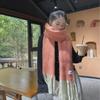 Women's Double-Sided Cashmere-Feel Winter Scarf: High-End, Warm, Tassel Shawl in Versatile Korean Style