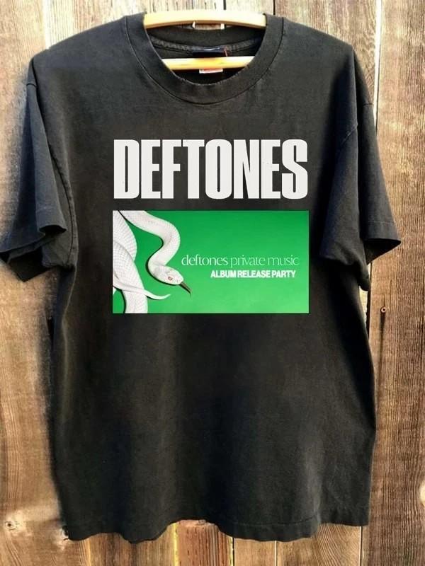 Новая музыкальная футболка Deftones Private Music Новый альбом 2025 с коротким рукавом Мужская Женская Унисекс Футболка