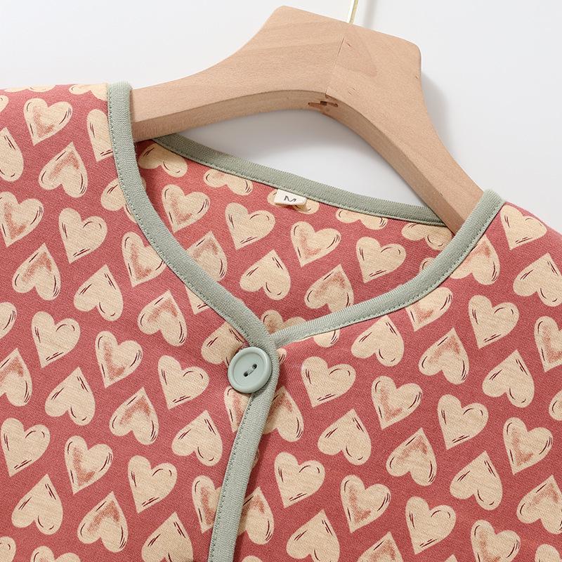 Женская зимняя куртка с цветочным принтом и хлопковой подкладкой и комплект пижамы - Теплая и толстая для дома или улицы