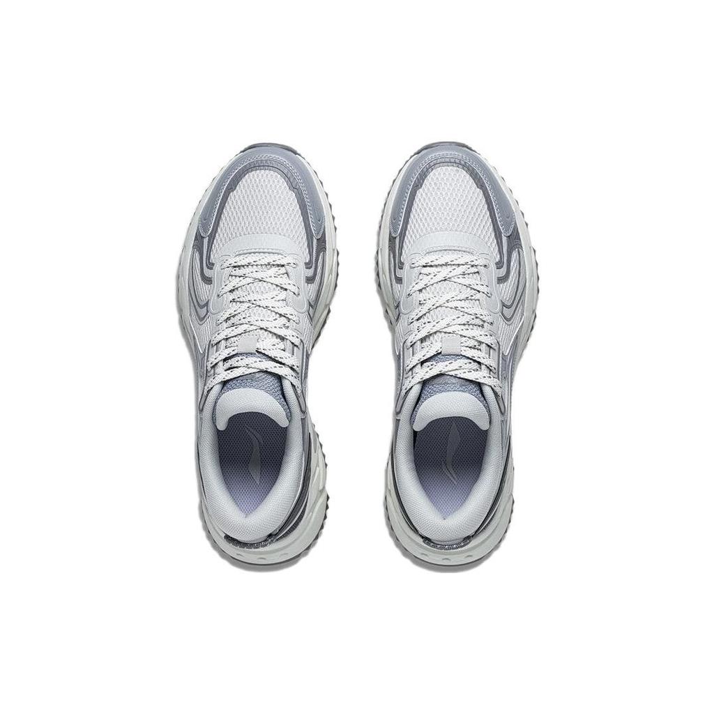 Li Ning Shiguang Fabric Synthetic Leather Reflective Retro Non-Slip Wear-Resistant Breathable Low-Top Running Shoes Men Sneakers ARXT007-4