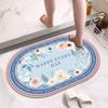 Диатомовая грязь мягкий коврик для пола ванная комната водопоглощение быстросохнущий коврик для ног дверь туалета противоскользящий туалет туалет маленький ковер