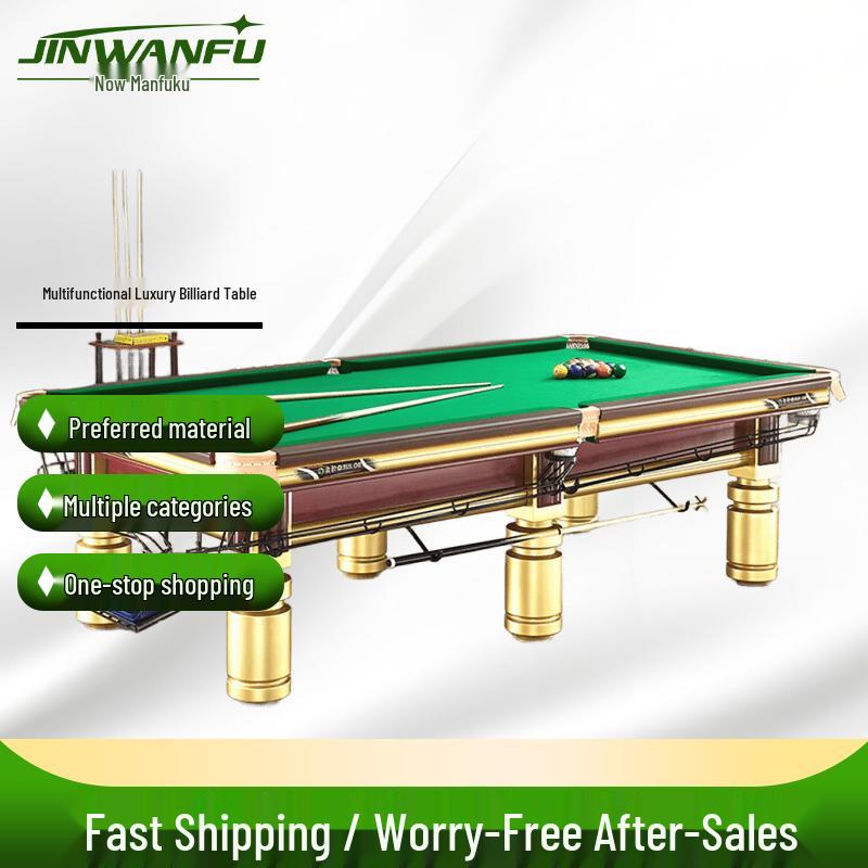 Jinwanfu Standard 9-Foot Chinese 8-Ball Home Pool Table