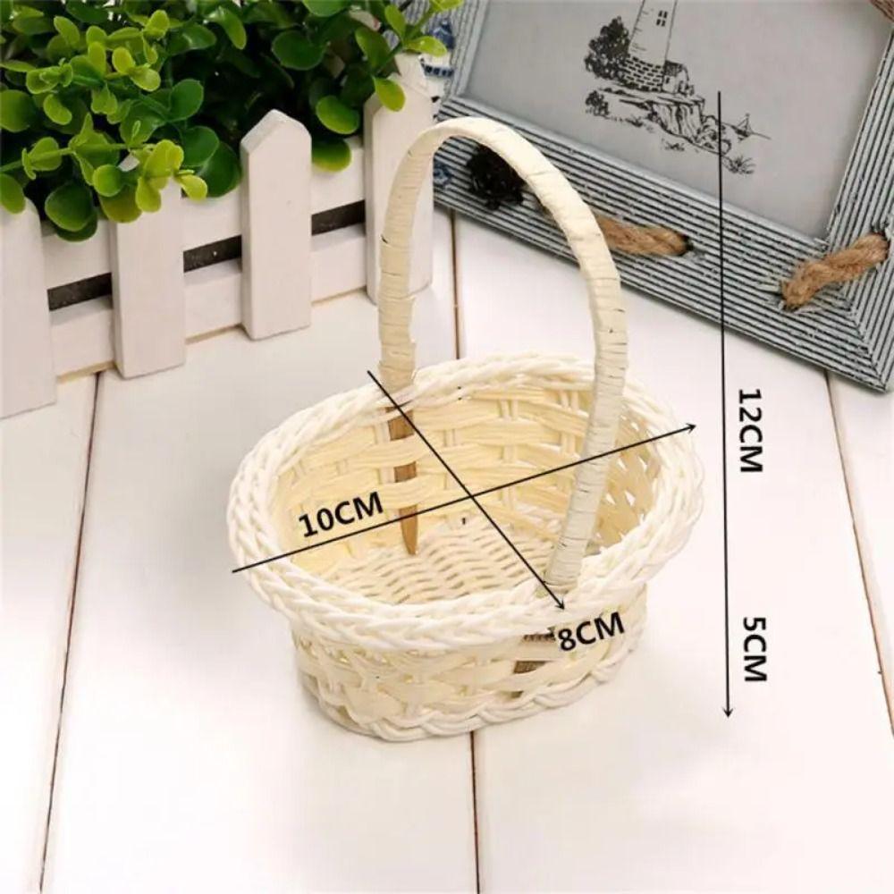 Rattan Flower Storage Basket Multi-functional Rustic Flower Basket Shopping
