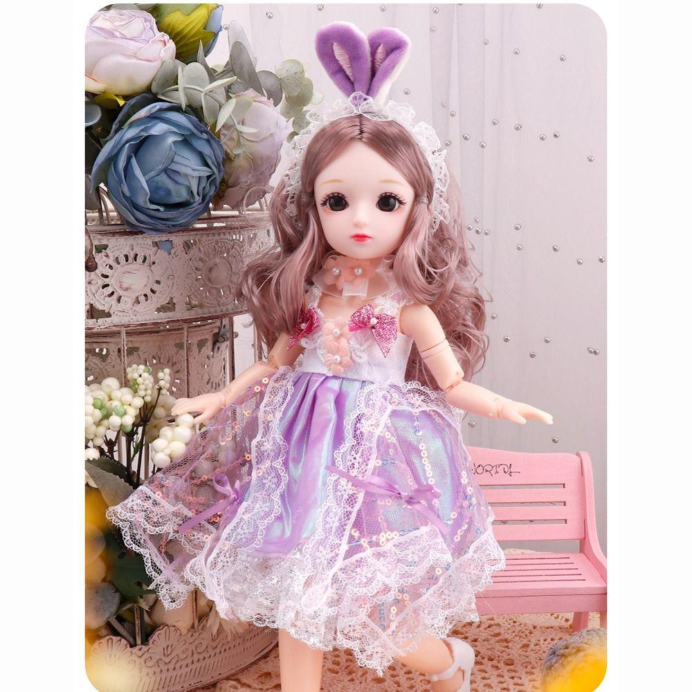 23 Movable Jointed 30CM 23 Movable Jointed Dolls Brown Eyed Dress DIY Toy Dolls  Girls