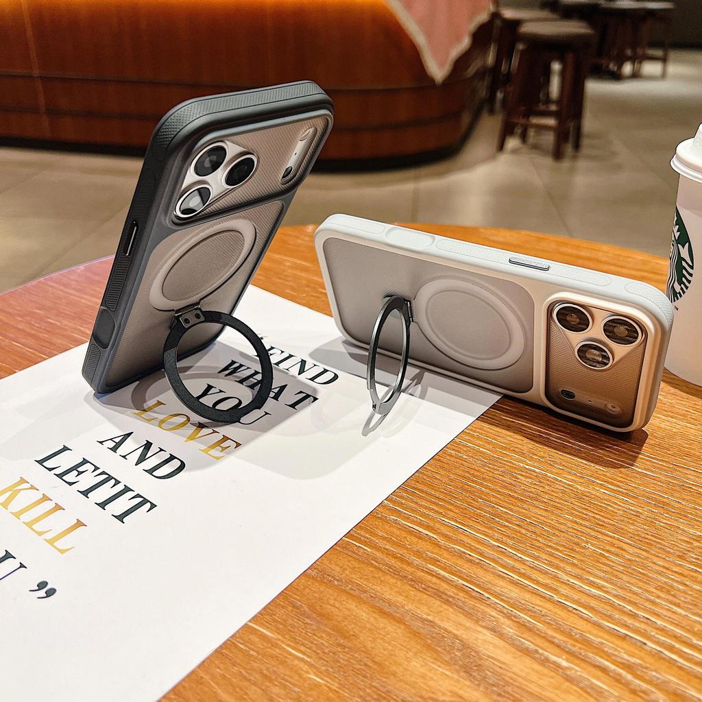 Phantom Magnetic Stand Holder for iPhone 17 Pro Max with Large Window Protective Case
