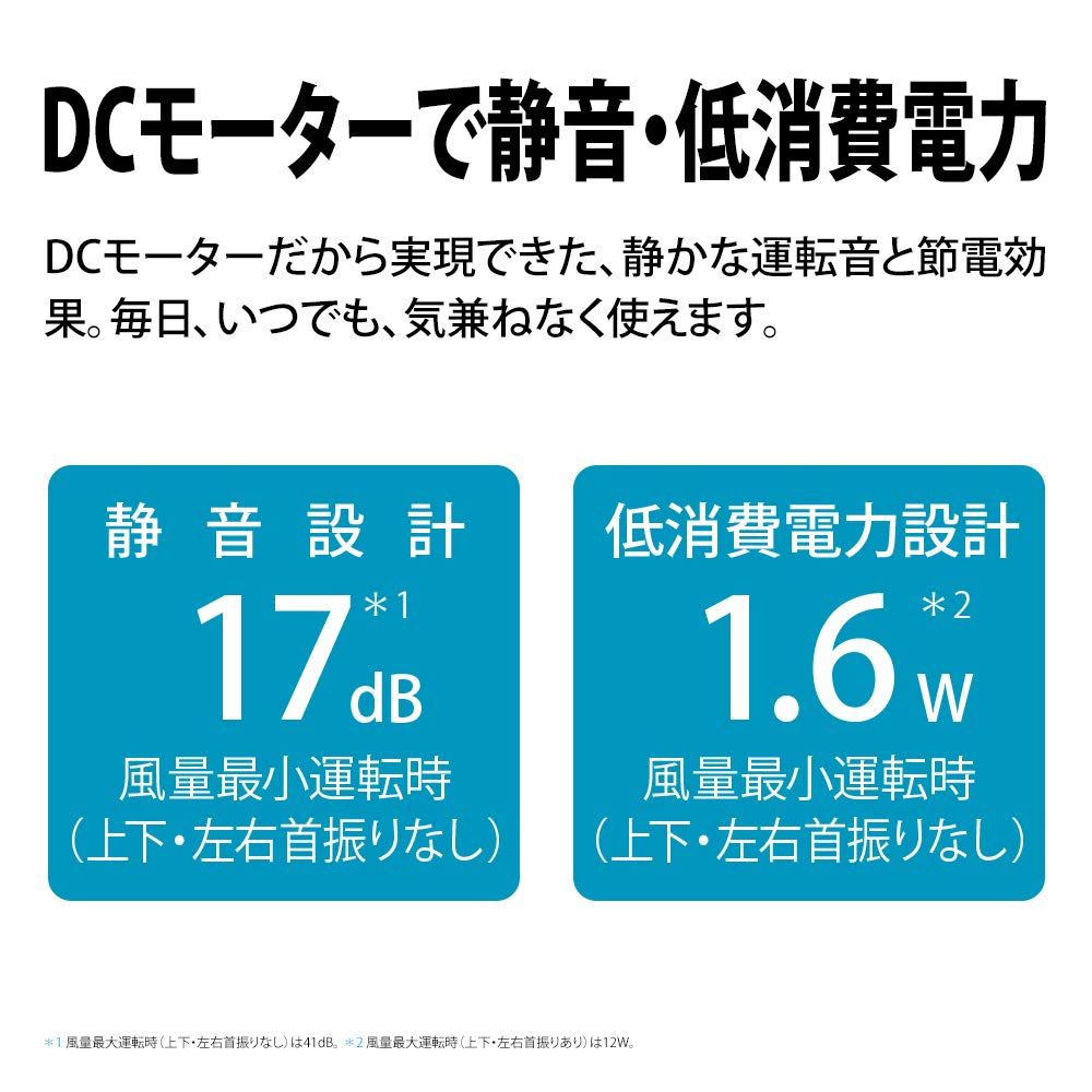 Электрический вентилятор Sharp для гостиной с функцией циркуляции постоянного тока Plasmacluster 7000, стандартный тихий белый PJ-L2DS-W