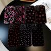Милый розовый чехол-сердечко для iPhone 17, 16, 15, 14, 13, 12, 11 Plus, Pro Max, XS, мягкий силиконовый черный чехол