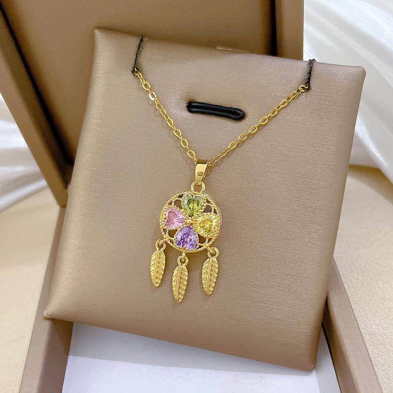 Ожерелье-подвеска в форме ловца снов для женщин 2025 Новая мода Ювелирные изделия из нержавеющей стали Аксессуары для свадебной вечеринки