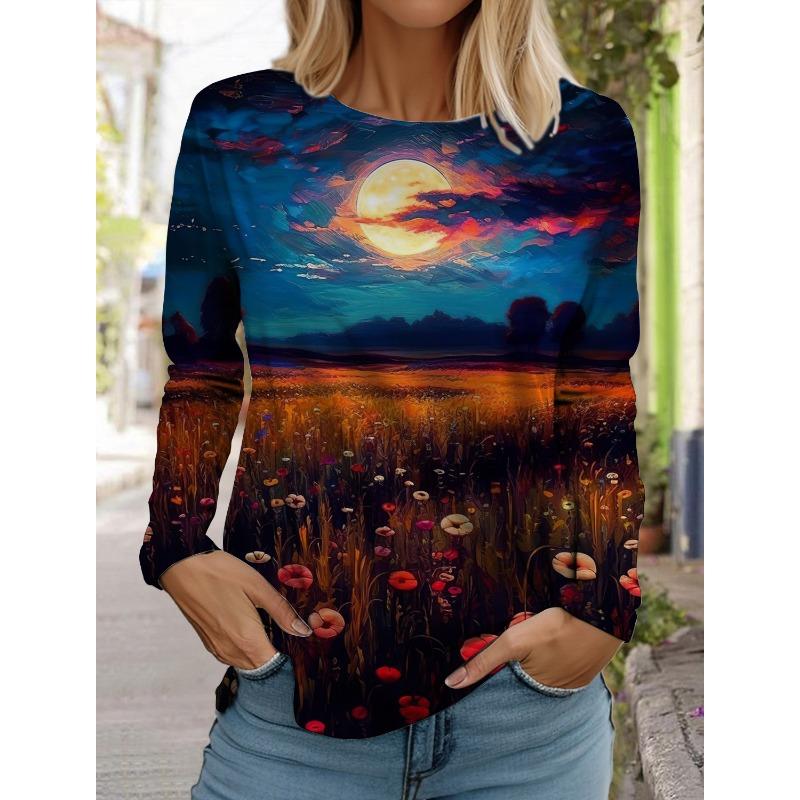 Модная женская футболка с длинным рукавом с цветочным узором, толстовка для девочек в стиле Харадзюку, одежда для взрослых с 3D-принтом в виде бабочки, женские топы, футболки