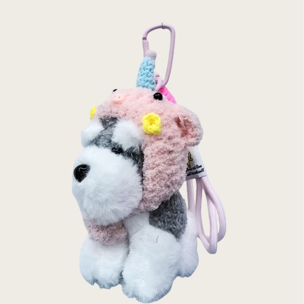 Snow Terrier Plush Keyring Bag Decor Cute Animal Pendant For Teen Gift