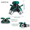 Horticultural Y-shaped Zinc Alloy Double-way Diverter Fitting for Irrigation, Adjustable Water Stop Valve, Water Pipe Connector
