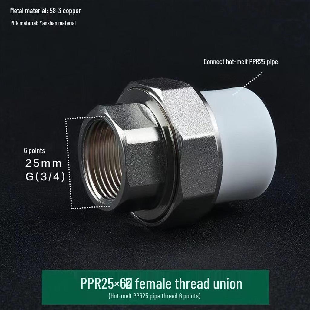 PPR Медно-чугунная муфта, внутренняя и наружная резьба, 20-110 мм, двухсторонняя PPR чугунная муфта