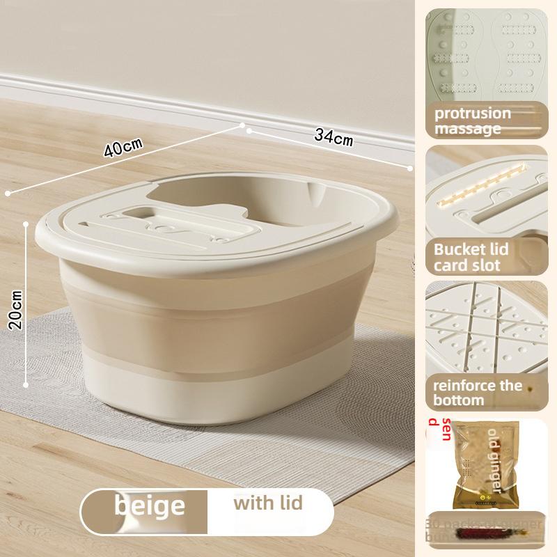 Складное ведро для ножной ванны бытовое портативное утолщенное для ножной ванны до икр с изоляцией ведро для ножной ванны