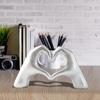 Love Heart Hand Figurine Heart-shaped Gesture Resin Statue Sculpture Home Office Wedding Party Desktop Decoration Ornament