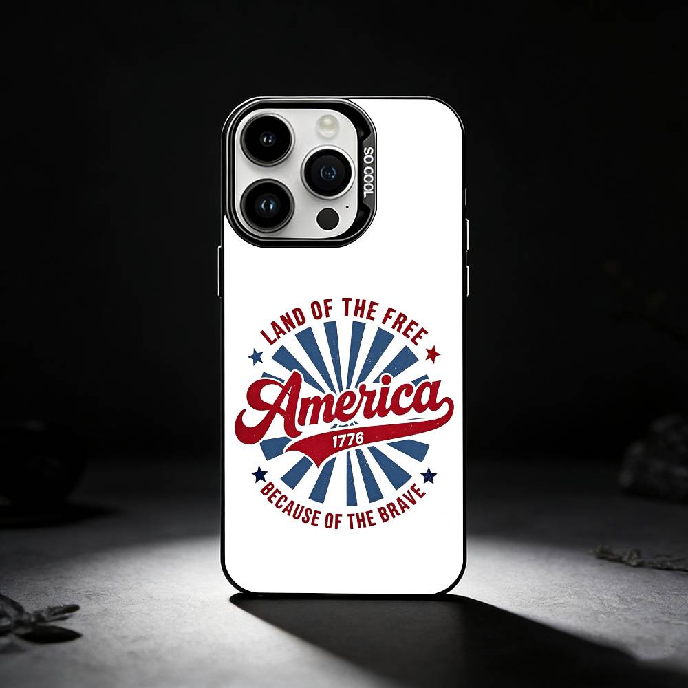 American Flag Phone Case Phone Case For iPhone 17,16,15,14,13,12,11 Plus,Pro Max,XS,Colored silver phone case