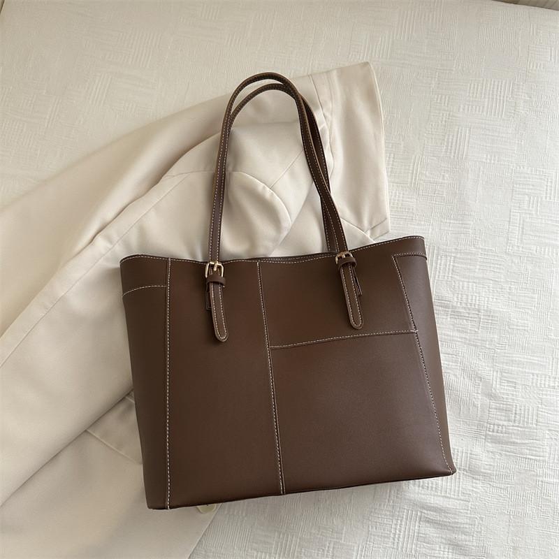 Chic Pu Leather Tote Bag Fashionable Casual Shoulder Handbag For Daily Use