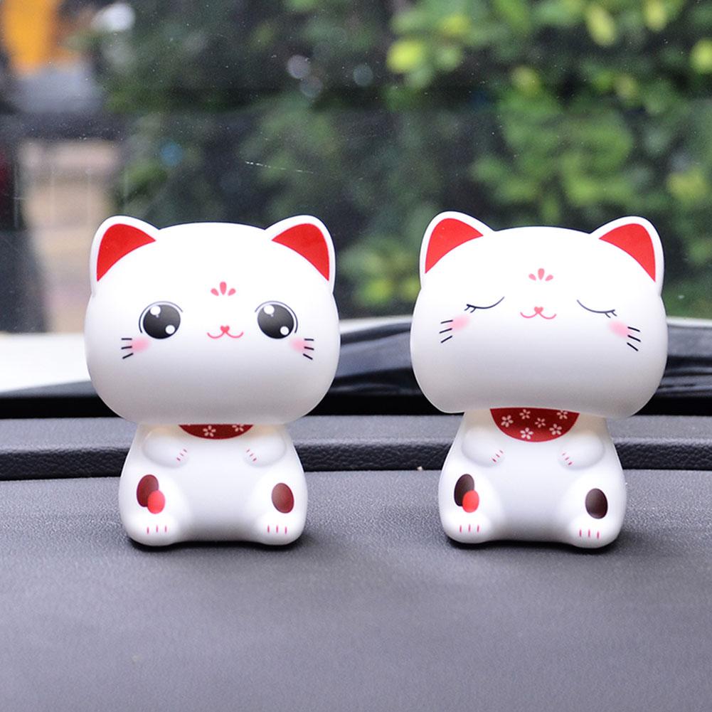 Wealth White Cute Cat Home Decoration Happiness And Auspiciousness Beautiful And Cute Decoration Car Windshield