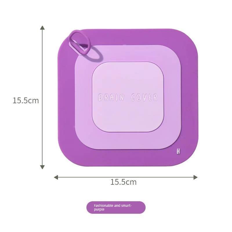 Floor Drain Deodorizer Silicone Drain Cover Insect-Proof Sewer Anti-Odor Bathroom Toilet Kitchen Handle Drain Mat