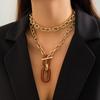 Multilayer Chain Choker Goth Hiphop Rock Necklace for Women Men Jewelry Accessories