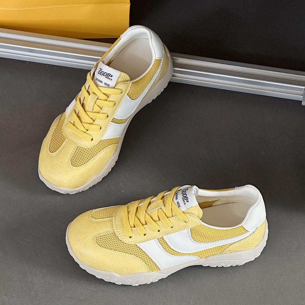 Кожаная сетка дышащие немецкие тренировочные туфли женские 2025 лето новые универсальные на мягкой подошве туфли Форреста Гампа спортивные и для отдыха доска