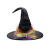 Folds Halloween Witch Hat Satins Wizard Cap Cool Mesh Bow Witch Hat  Dress Up