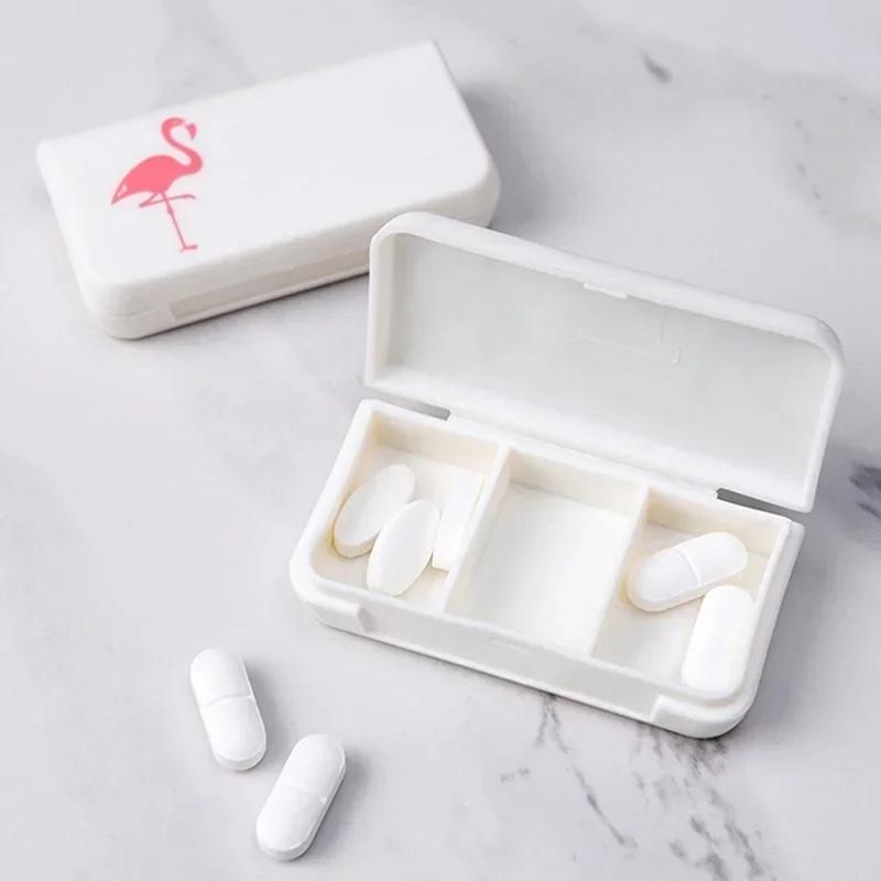 Creative Simple Portable Fashion Mini Pill Box Medicine Boxes 3 Grids Travel Medical Drugs Tablet Container Holder Storage Box