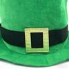 Green Irish Festival Hat with 6 Artificial Moustaches Beards Patricks Day Cosplay Hat for Men Women Festival Celebration