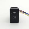 Car LED Power On Off Rear Fog Light Switch Button With Cable For Car Accessories