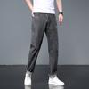 Джинсы мужские летние тонкие дышащие свободные брюки большие прямые брюки корейские модные повседневные деловые брюки