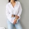 White Women Shirts And Blouses Casual Fashion Turn-down Collar OL Style Korean Office Long Sleeve Tops 4XL Loose Blouses 3496