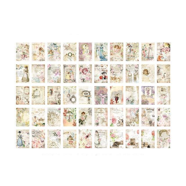 Dimi 100 листов, большой размер, винтажный материал, бумага, ретро, легкая бумага, деко, скрапбукинг, коллаж, фон, сделай сам, журнал, дневник, ремесло