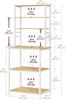 VASAGLE Kitchen Storage Rack, Coffee Bar, Baker’s Rack, Total 6 Shelves and 6 Hooks, for Microwave, Steel Frame, Industrial, 40 x 60 x 167 cm