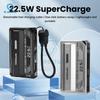 Корпус Power Bank 21700, 1 шт., без пайки, быстрая зарядка PD 20 Вт, со встроенным кабелем, съемный, DIY корпус для аккумулятора - без аккумулятора