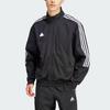 Adidas Спортивная куртка Tiro из смешанного материала, полосатая, со стойкой воротником, на молнии, с длинным рукавом, в стиле ретро, мужская куртка, черная IP3780
