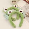 2pcs Cartoon Frog Headband Headband Plush Face Wash Hair Accessories Fresh Big Eyes Cute Headband Headgear Set