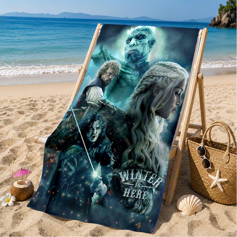Game Of dragon Fantasy Beach Towel, Microfiber Beach Towel, Perfect For Pool, Beach, Travel, Home Decor Beach Party Fan gifts