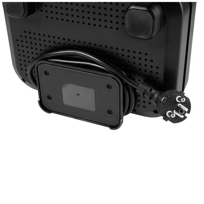 Принцесса 127007 Машина для приготовления сэндвичей с антипригарным покрытием, световой индикатор черный