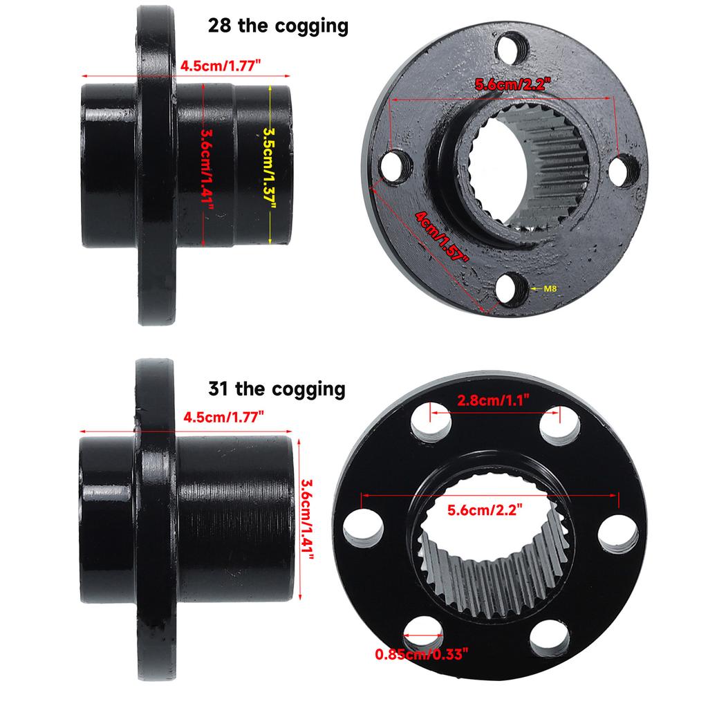 Промышленный класс задняя ось звездочка тормозной диск крепление сиденья цепь колесо крепление сиденья мотоциклетные аксессуары используемые для ATV GY6