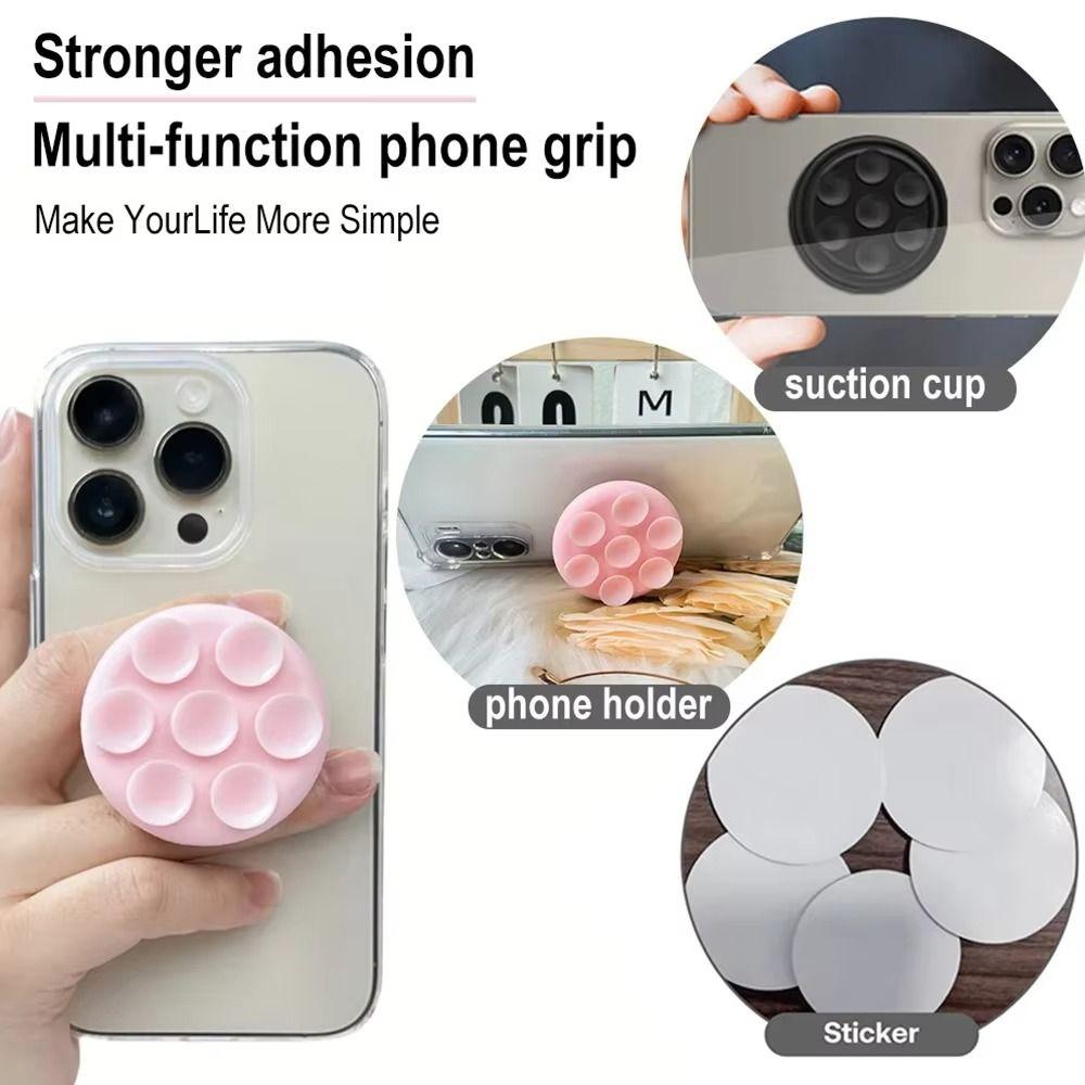 Silicone Suction Cup Phone Holder Pocket Socket Cellphone Grip Stand Smartphone Accessory