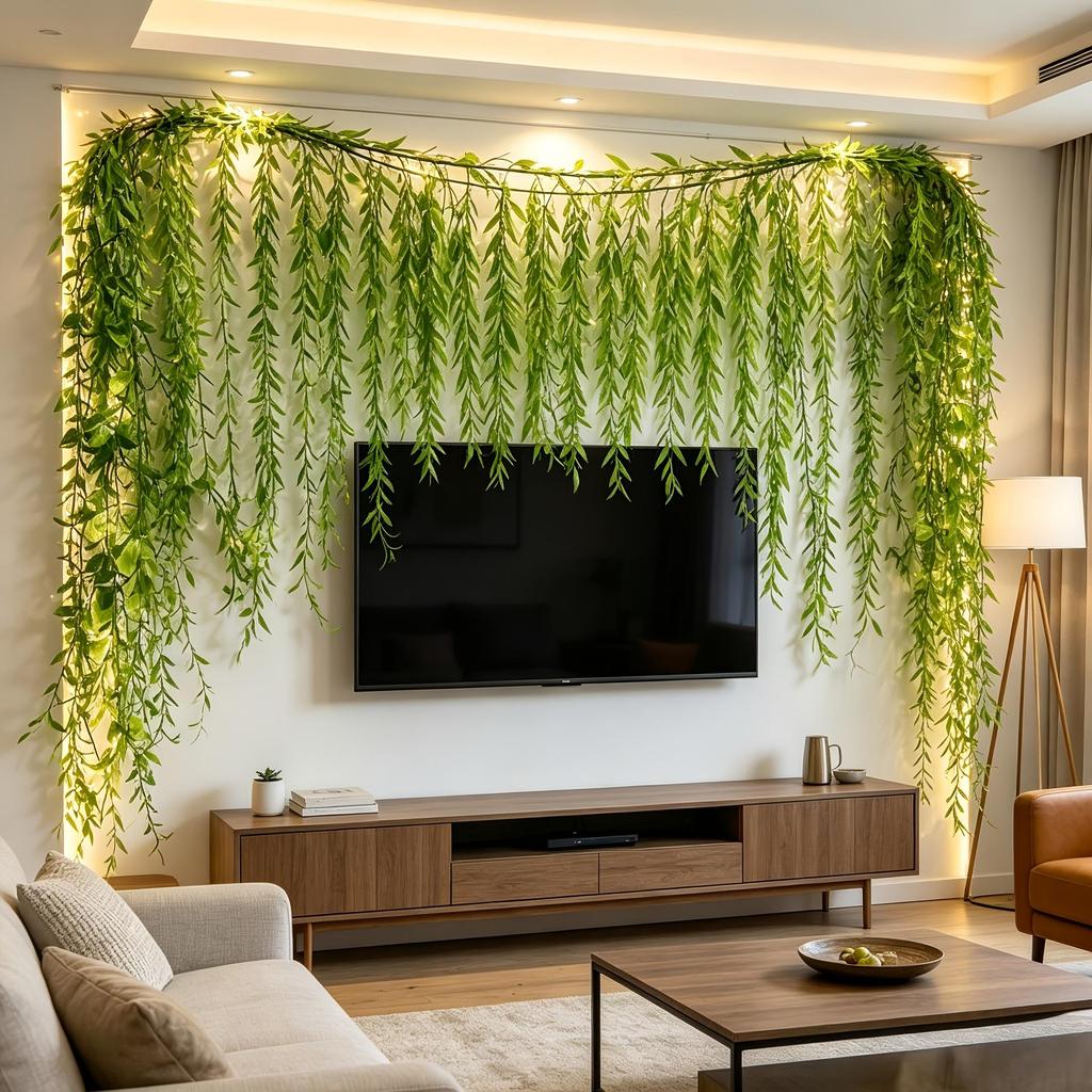 Willow Branch & Rattan Vine Set: 41 Branches + 1 Vine for Furniture and Outdoor Décor