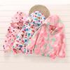 Girls Windproof Hooded Jacket Various Cartoon Graphic Prints Zipper Coat Kids Spring Clothes