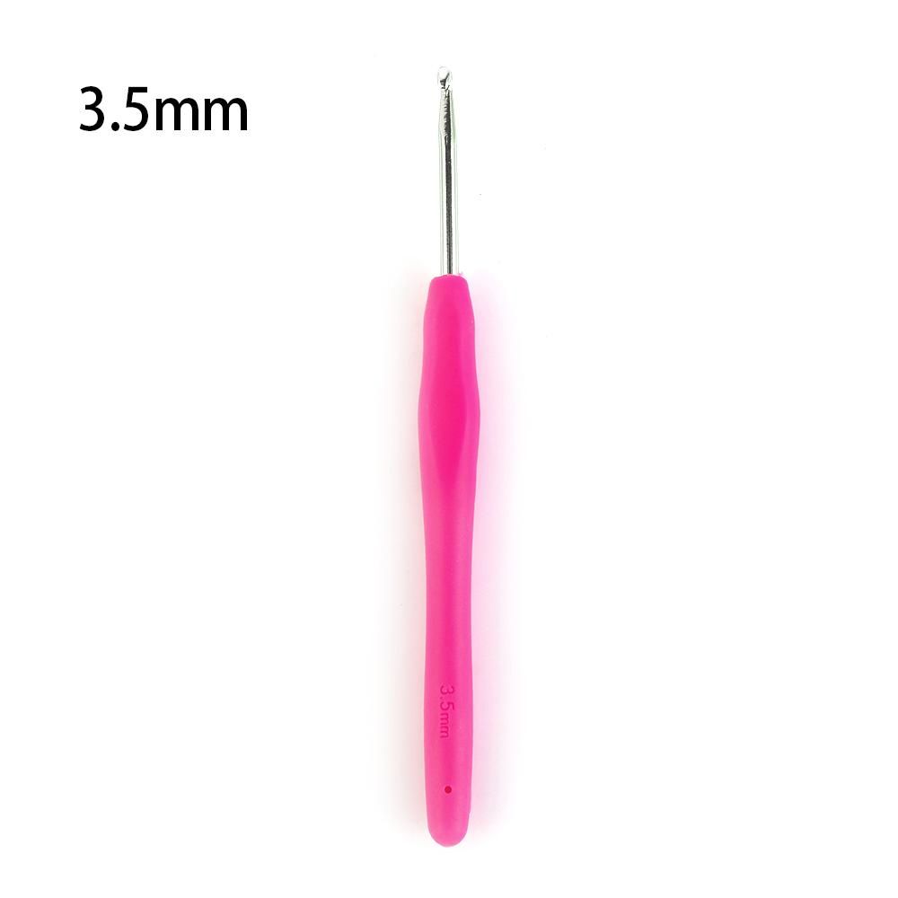 2.0-10mm Multicolor Craft Tools Ergonomic Handle Weave Yarn Knitting Needles Crochet Hook Aluminum