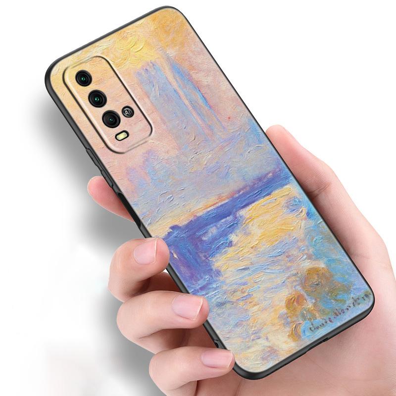 Силиконовый чехол для телефона Claude Monet для Xiaomi Redmi Note 11 10 9 8 Pro 11T 10T 10S 9S 8T 9 9A 9C 9T, черный мягкий чехол, чехол