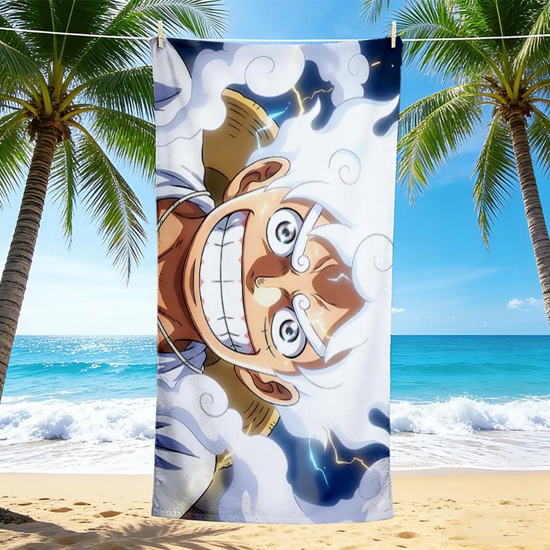 1Pc Powerful Anime Hero Unleashed Beach Towel Quick Dry Multiuse For Beach Pool Gym Yoga Home Travel Christmas Halloween Xmas Gift S1371