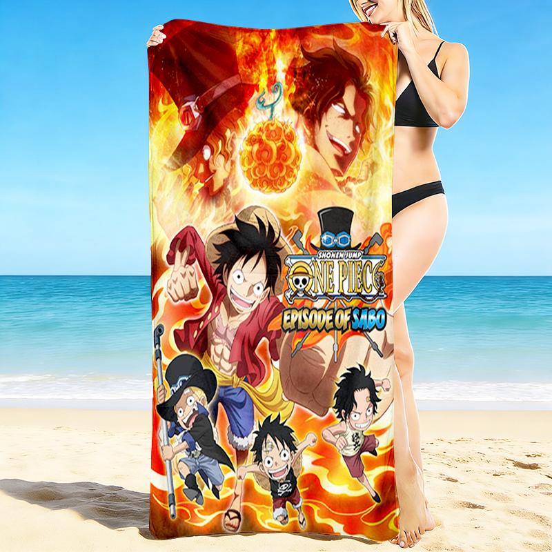 1Pc One Piece Saba Episode Beach Towel Quick Dry Multiuse For Beach Pool Gym Yoga Home Travel Christmas Halloween Xmas Gift L1502