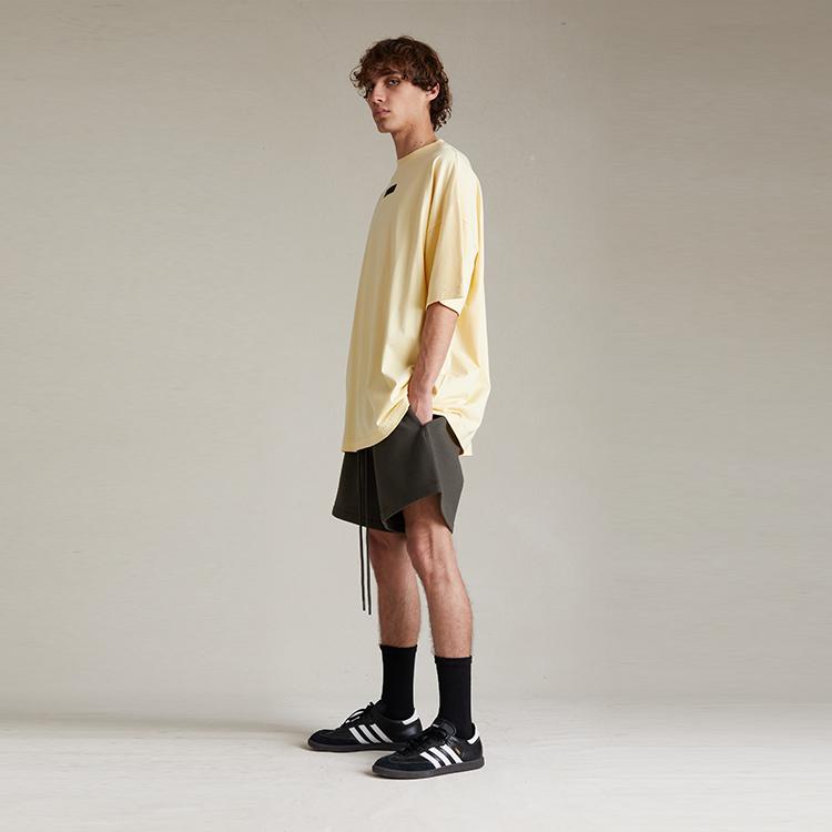Fear of God Essentials Флисовые беговые шорты Черные Мужские 160SP244170F